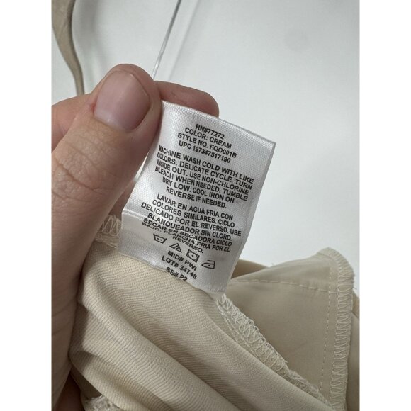 French Connection Wide Leg Trouser Women Medium Cream NEW Workwear - Picture 7 of 9